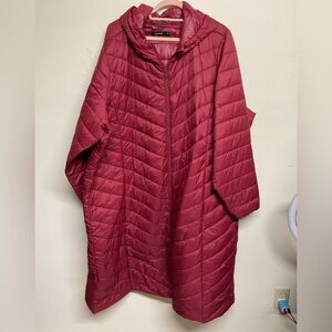 Torrid Deep Red Quilted Jacket (maroon)